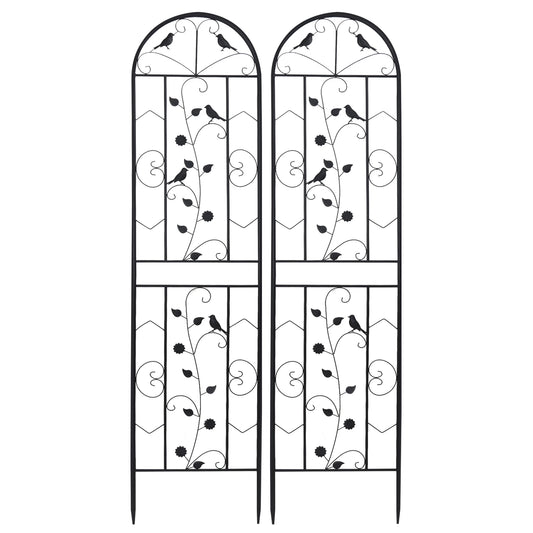 Metal Garden Trellis Climbing Plant Flower Screen Support Landscape Border