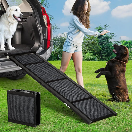 HiMISS Folding Dog Ramp Portable Non Slip Vehicle Pet Ramp