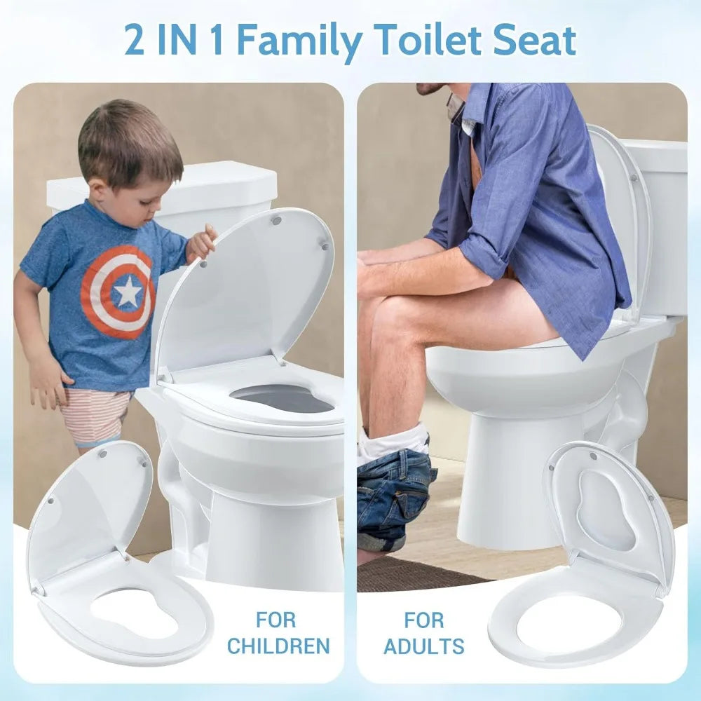 Universal Slow Close Toilet Seat With Antibacterial Quick Release Lid