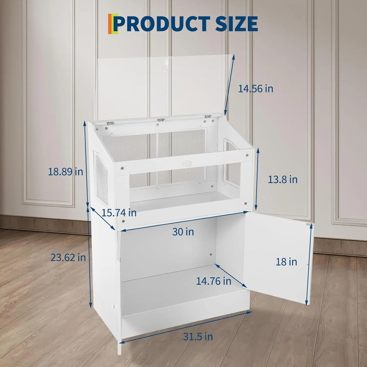 HiMISS Storage Cabinet Cage For Hamster Guinea Pig Rat Hedgehog