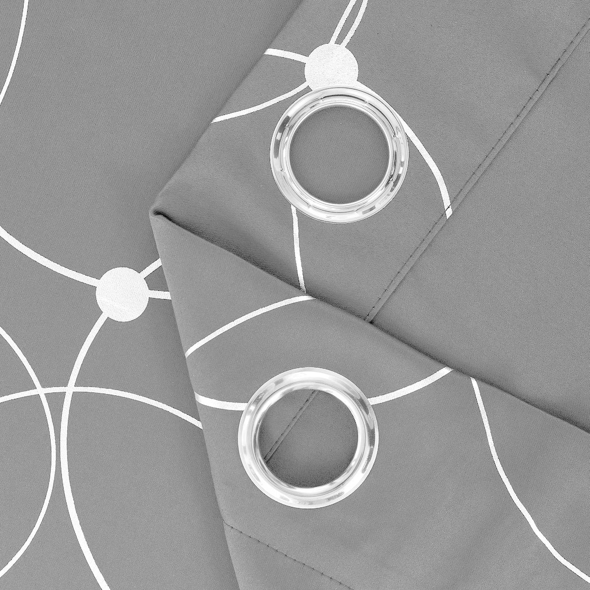 Polyester Thermal Blackout Curtains Grommet Printed Room Darkening For Bedroom