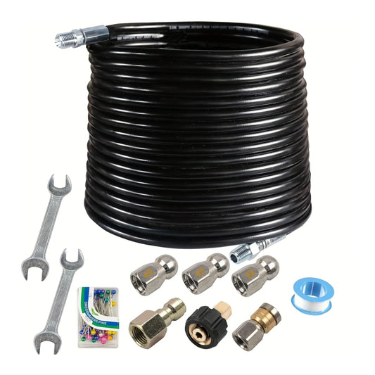 Durable Sewer Jetter Kit For Pressure Washer Drain Cleaning Hose