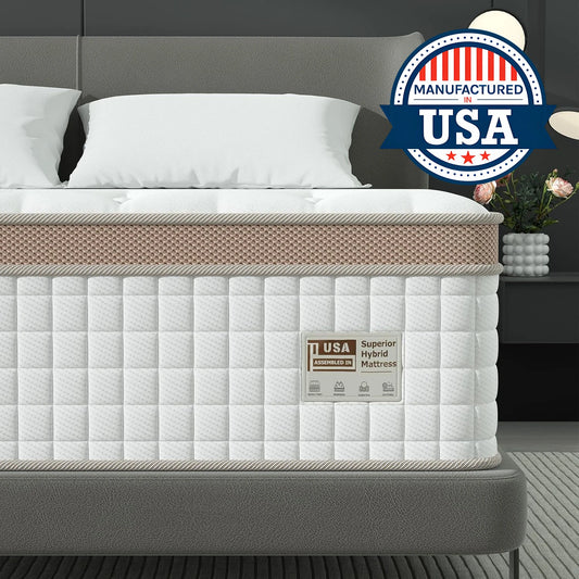 BedStory Luxury Hybrid Gel Memory Foam Mattress Pocket Springs Usa