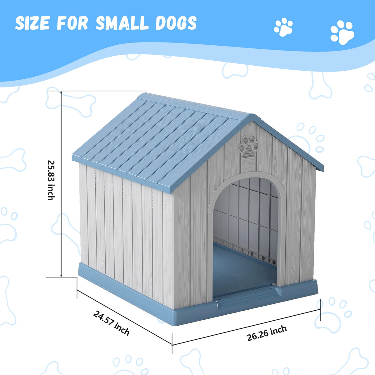 Weatherproof Plastic Dog House For Outdoor And Indoor Pets