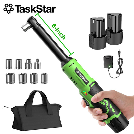 TaskStar Brushless Cordless Ratchet Wrench With LED Work Light