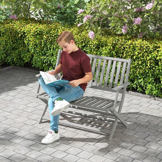 Ousunny 2 Person Wood Outdoor Bench For Garden Patio