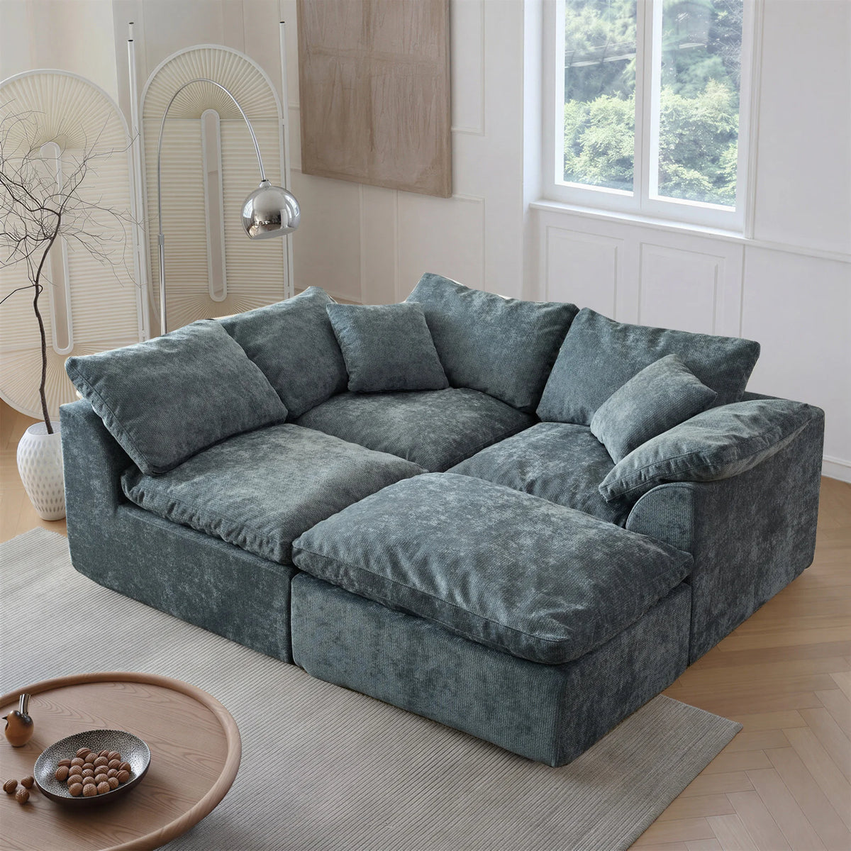 Yeflixvrau Modern Modular Sectional Sofa With Comfortable Cushions