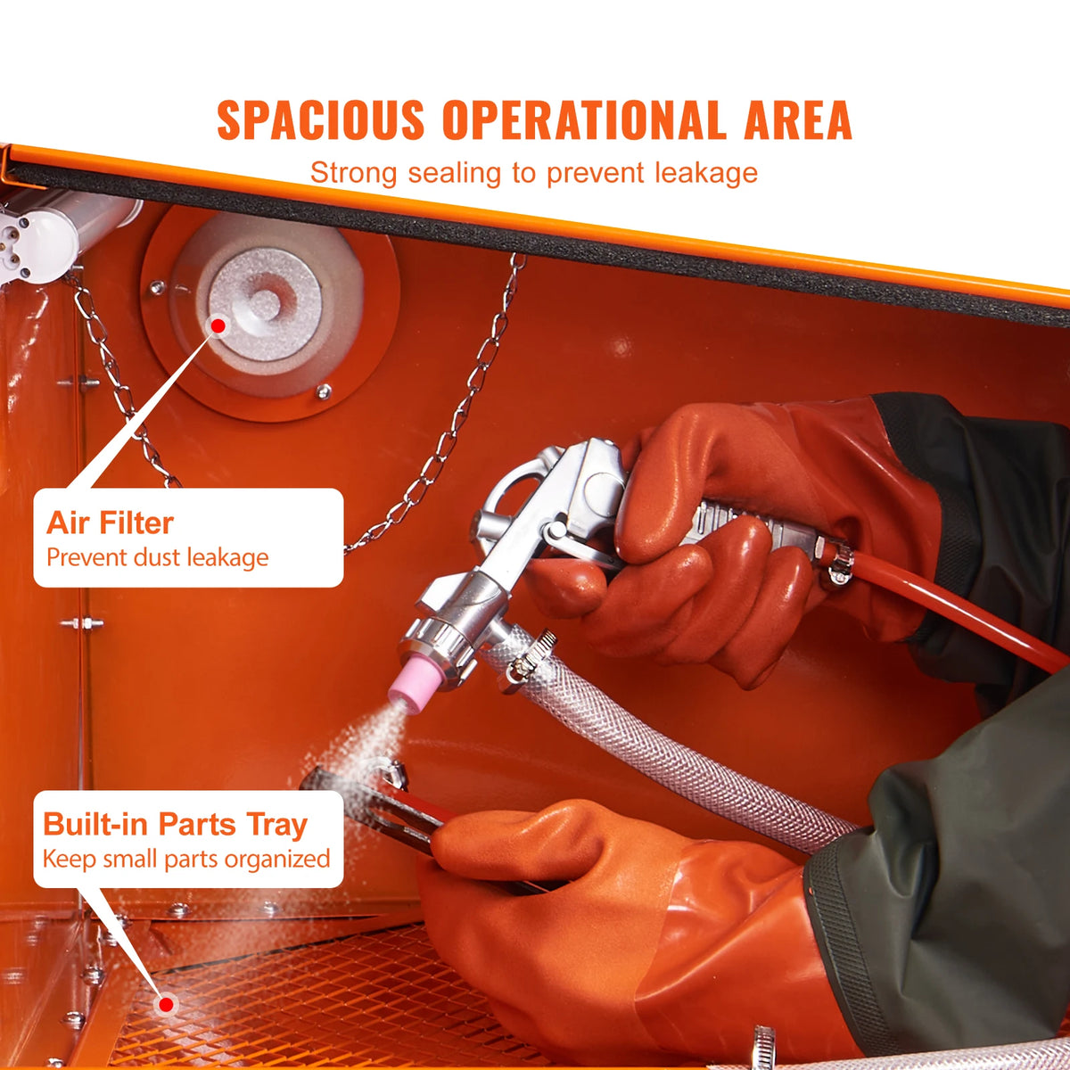 Succebuy Portable Sandblasting Cabinet With Blasting Gun For Rust Removal