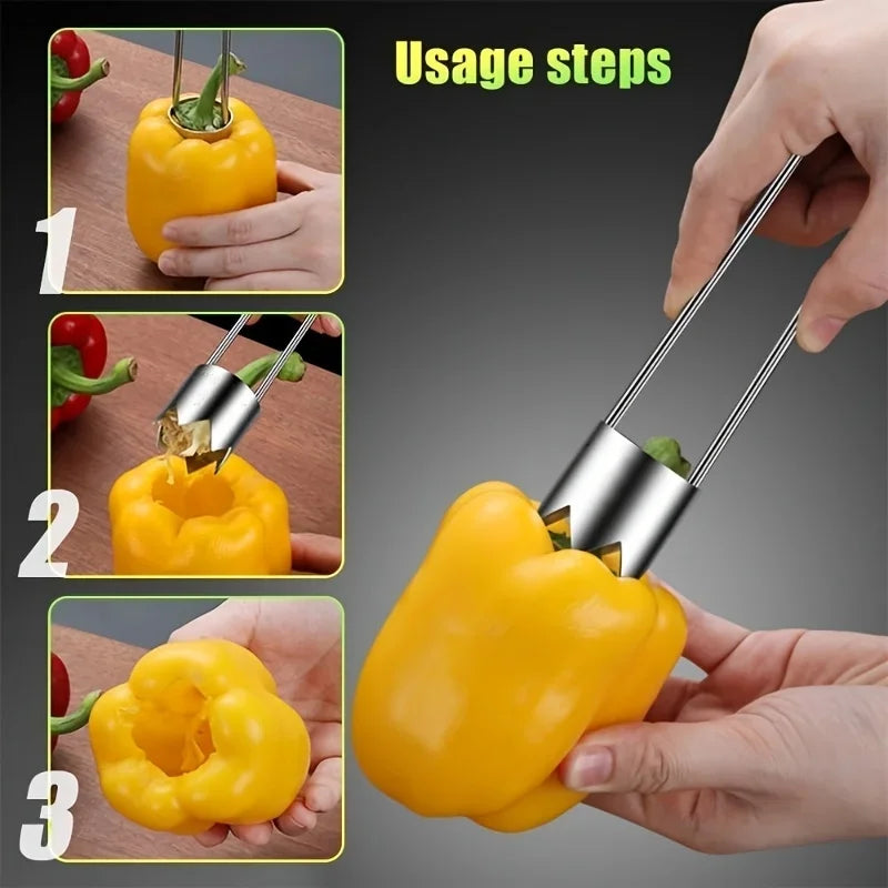 Stainless Steel Portable Fruit Vegetable Core Remover Kitchen Tool