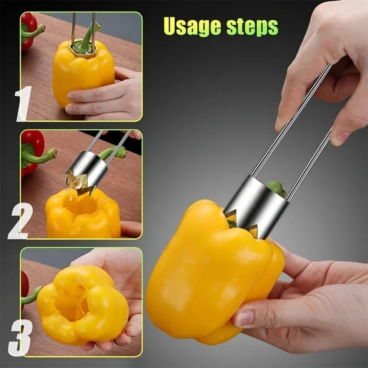 Stainless Steel Portable Fruit Vegetable Core Remover Kitchen Tool