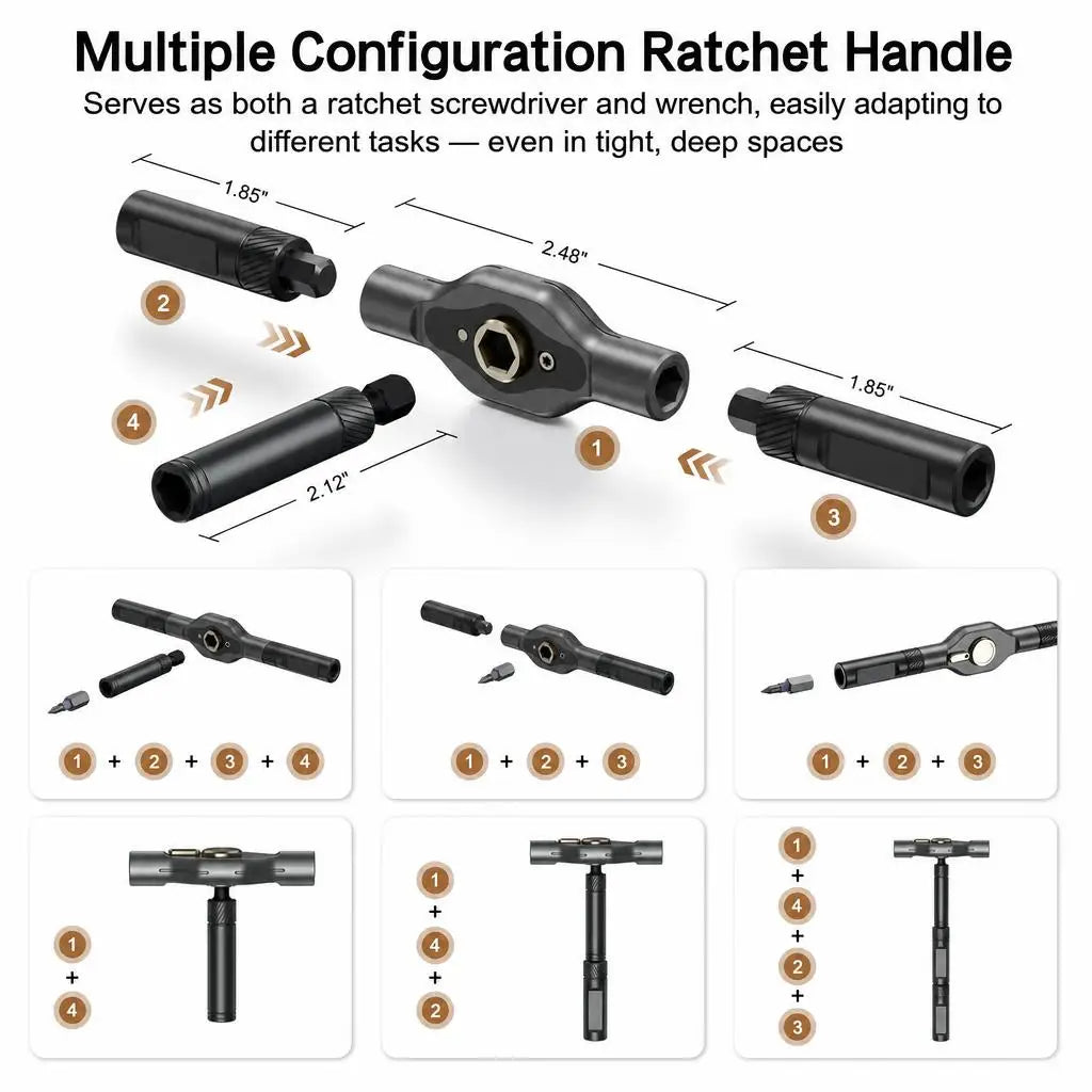 Professional 42 Piece Magnetic Screwdriver Set Repair Tool Kit