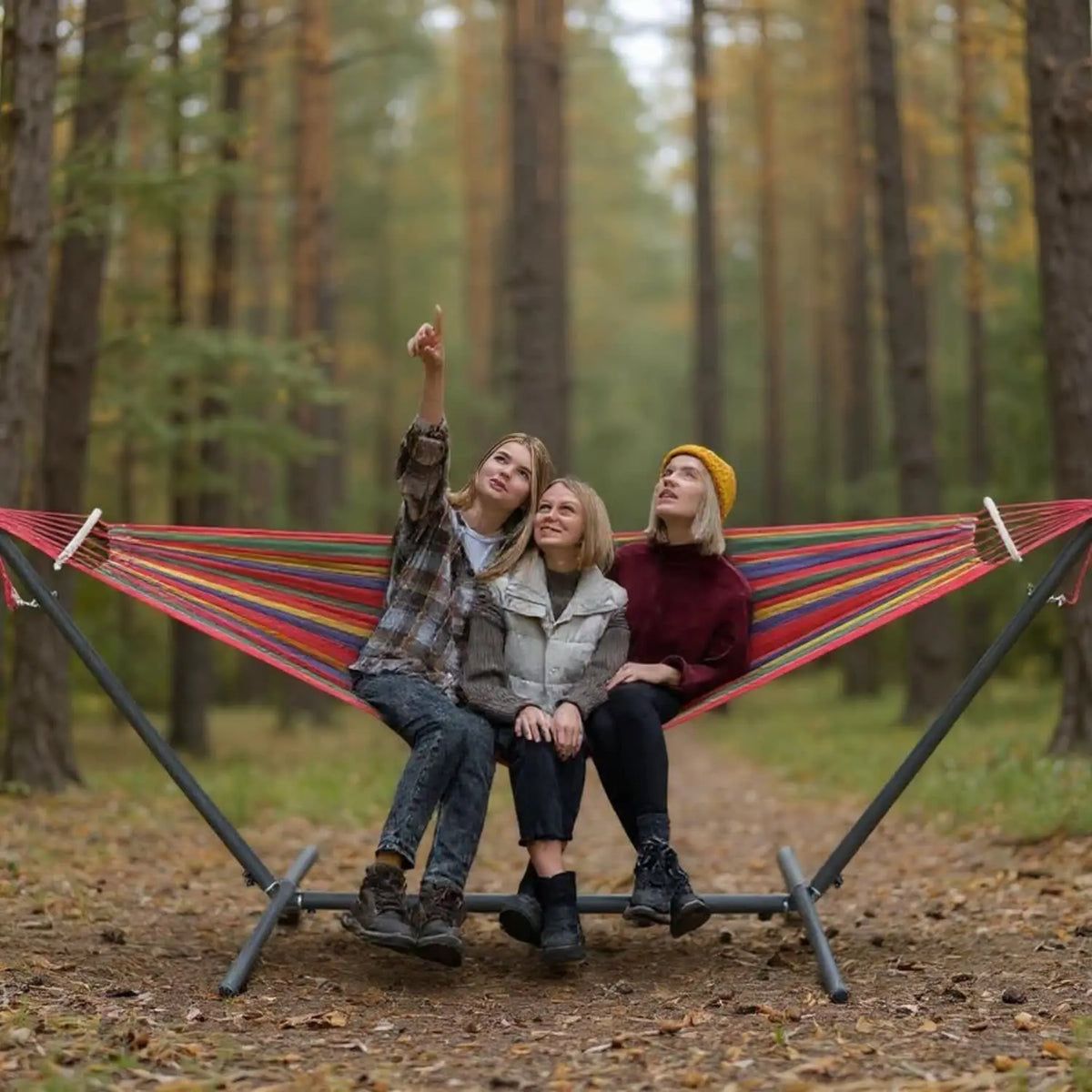 Gyroor Adjustable Hammock With Heavy Duty Folding Stand And Bag