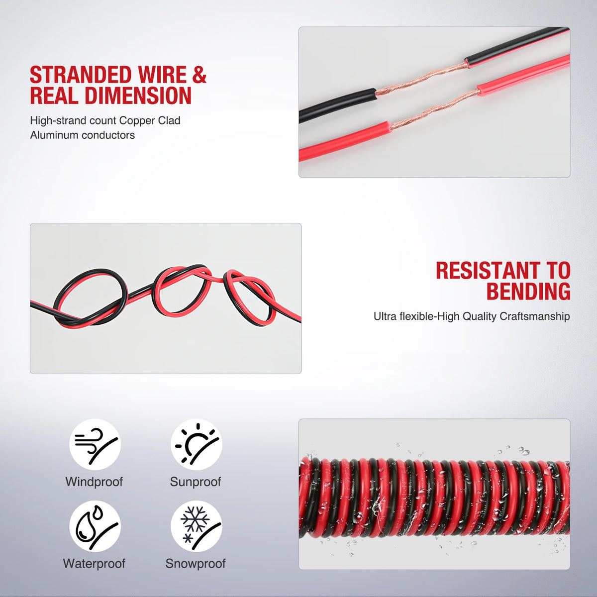 Flexible Copper Clad Aluminum Electrical Cable For Car Audio Systems