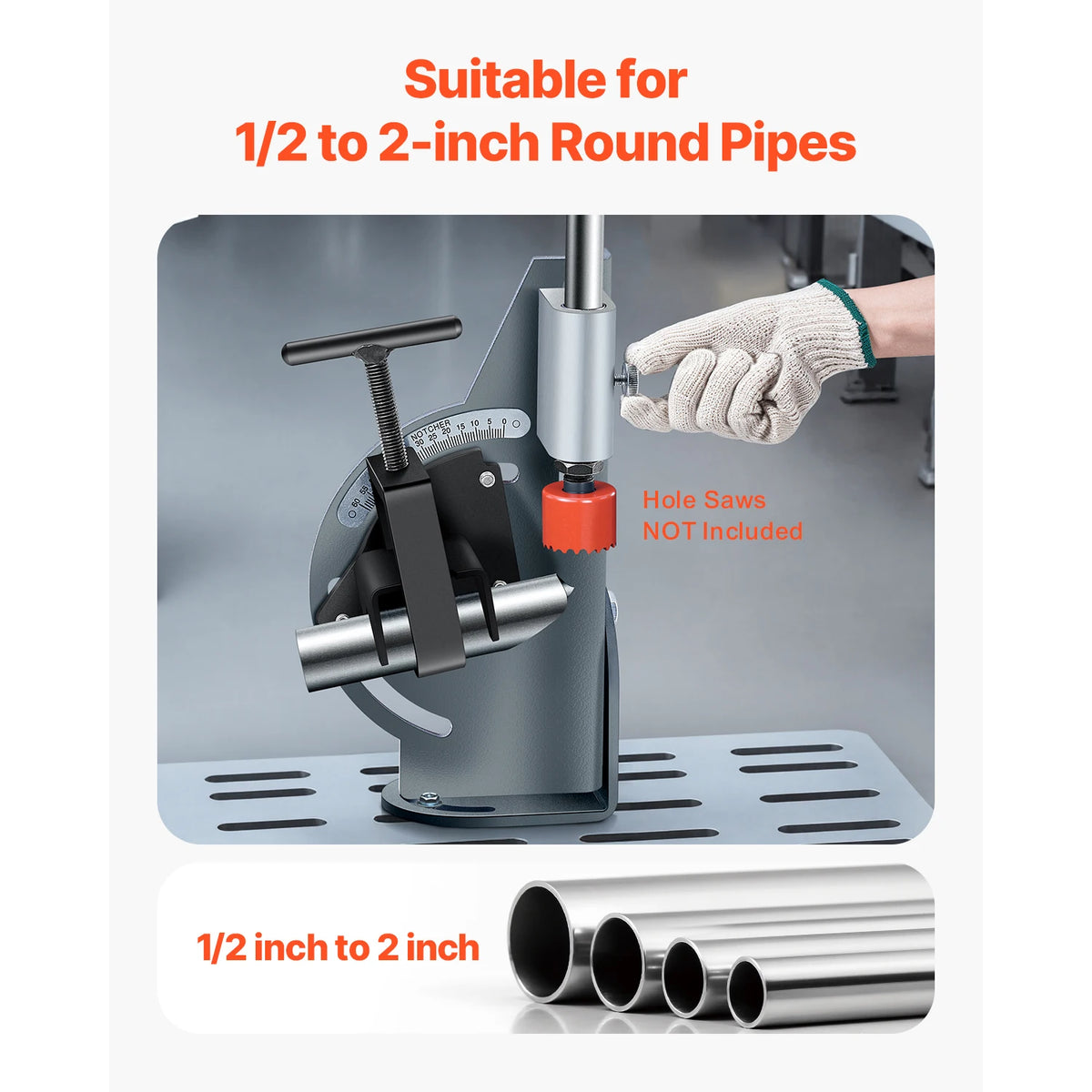 Professional Adjustable Aluminum Pipe Notcher For Metal Fabrication