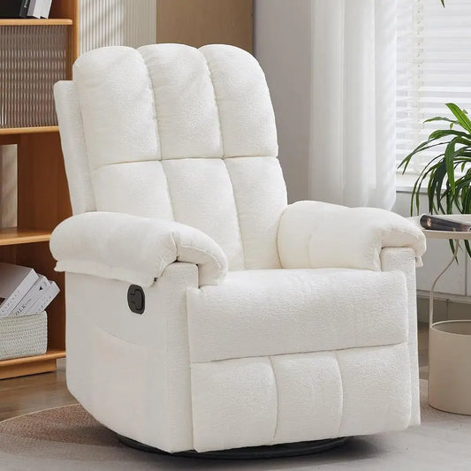 Upholstered Swivel Rocker Recliner Chair For Contemporary Homes
