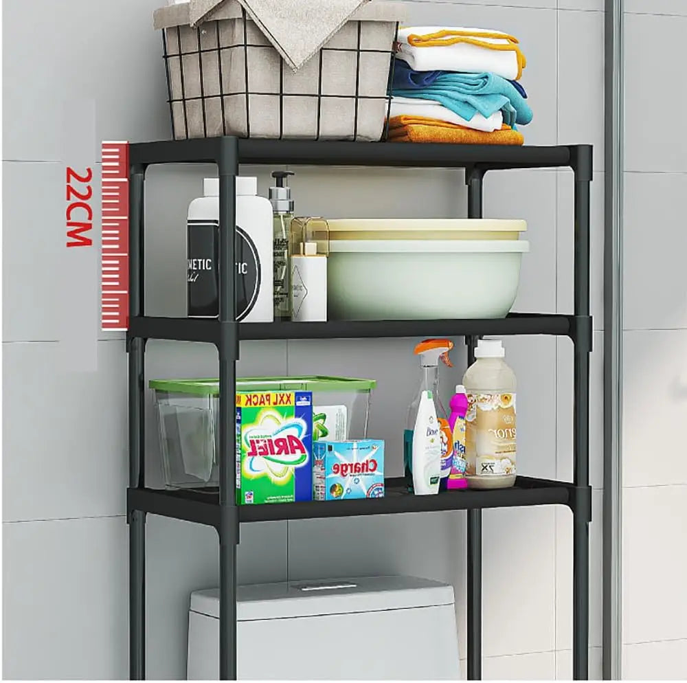 HiMiss Freestanding Over The Toilet Bathroom Shelf Rack
