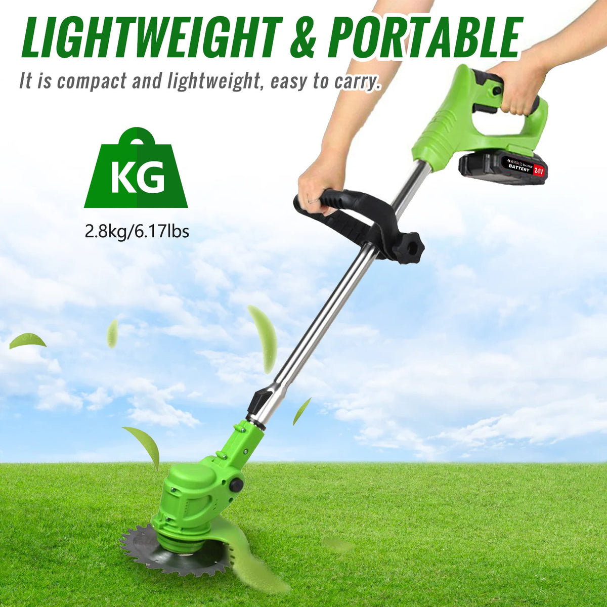 Cordless Brushless Electric 2-In-1 Weed And Grass Trimmer