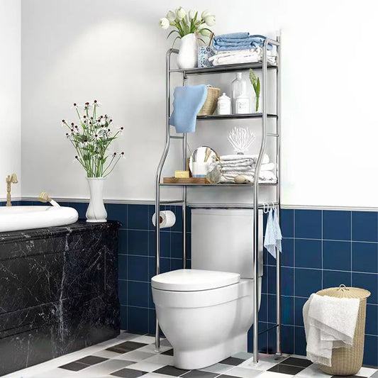 Studyset Stainless Steel Over Toilet Storage Shelf With Paper Holder