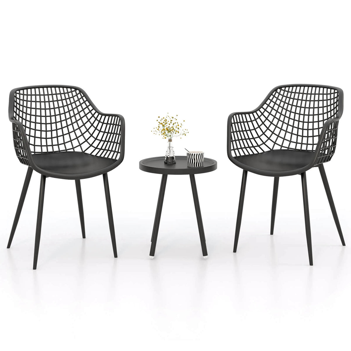 HOMASIS All Weather Heavy Duty Patio Bistro Dining Set