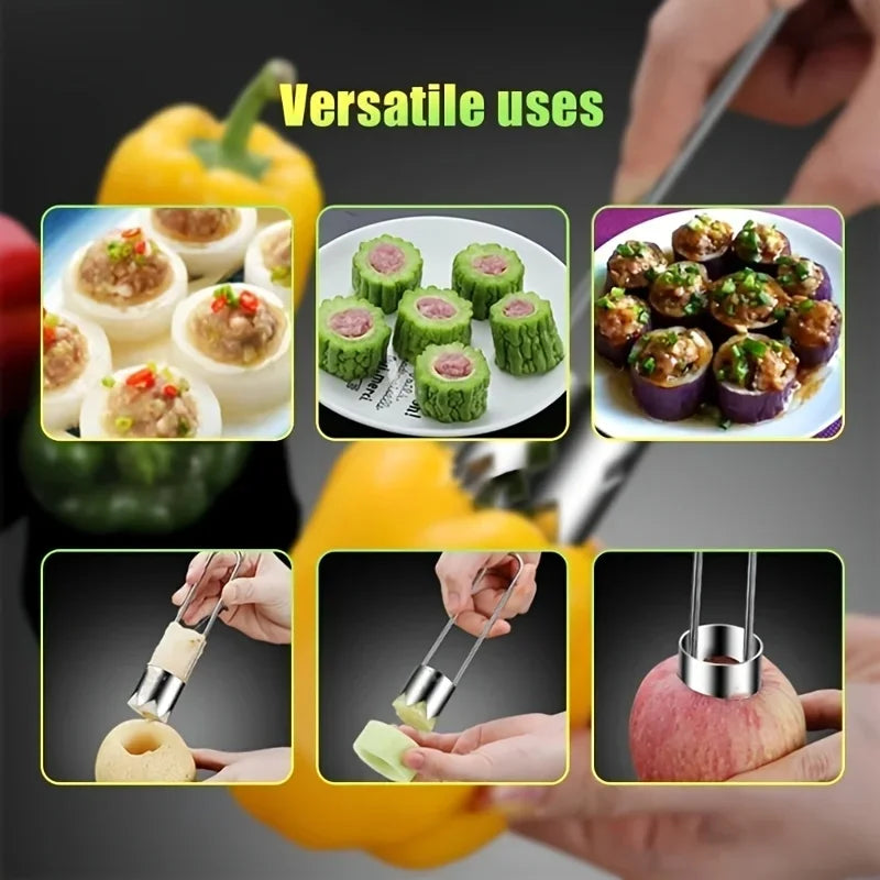 Stainless Steel Portable Fruit Vegetable Core Remover Kitchen Tool