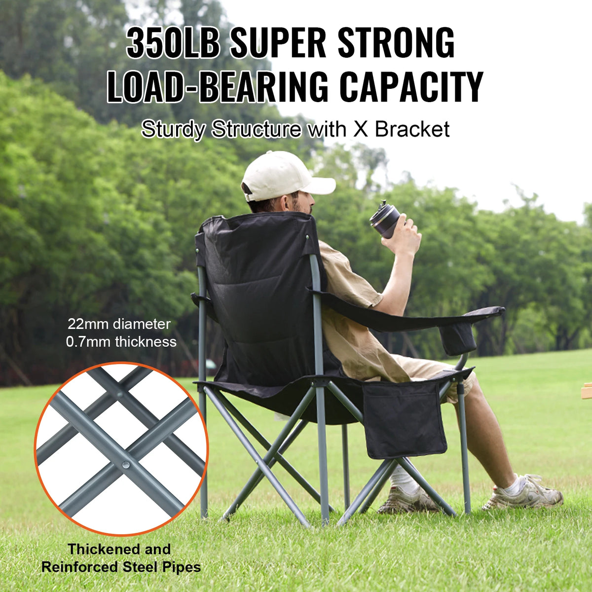 SucceBuy Ultralight Folding Camping Chair For Outdoor Beach And Hiking