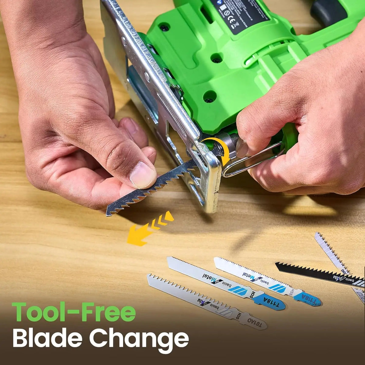 Taskstar Cordless Brushless Jigsaw Tool With 2 Batteries Makita Compatible