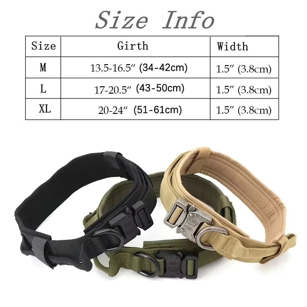 Adjustable Tactical Dog Harness Collar Leash Set For Training
