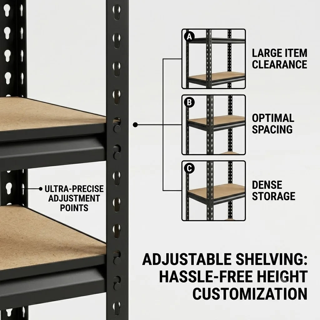5 Tier Metal Shelving Unit Heavy Duty Pantry Storage Rack