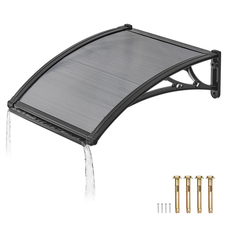 Succebuy Polycarbonate Door Canopy Abs Bracket Rain Shield