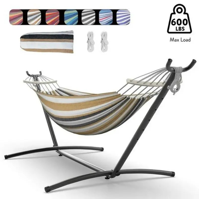 Gyroor Adjustable Hammock With Heavy Duty Folding Stand And Bag