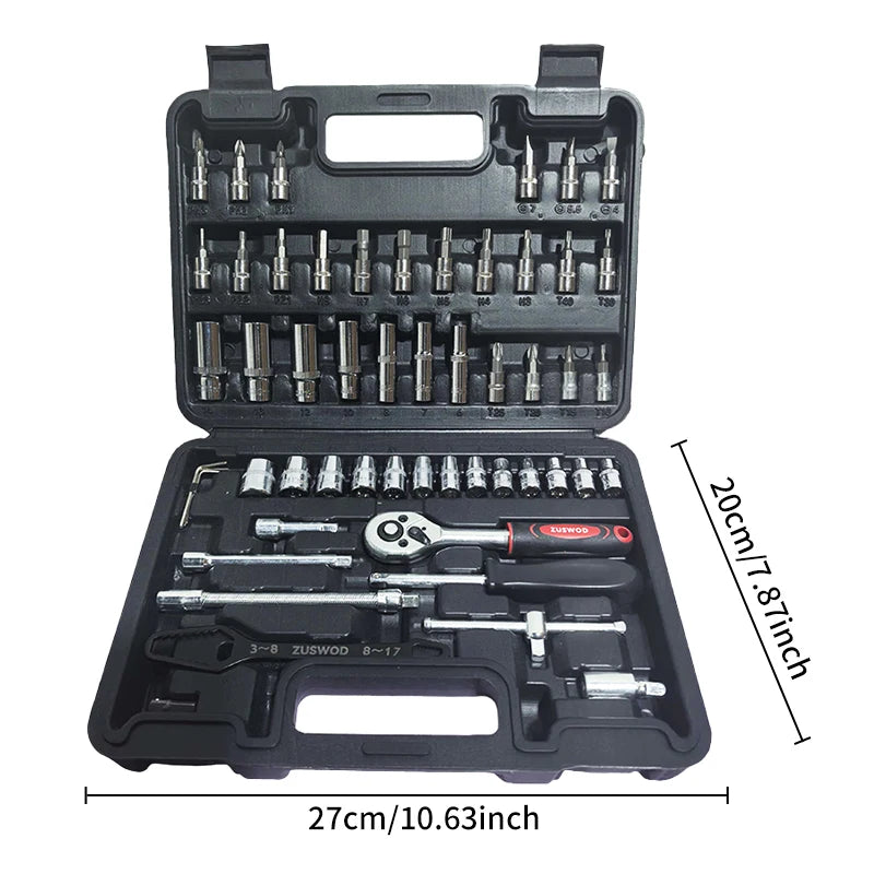 Household Ratchet Wrench Socket Tool Set for Car Repairs