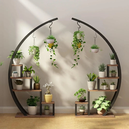 Twister CK Five Tier Metal Plant Stand With Hooks