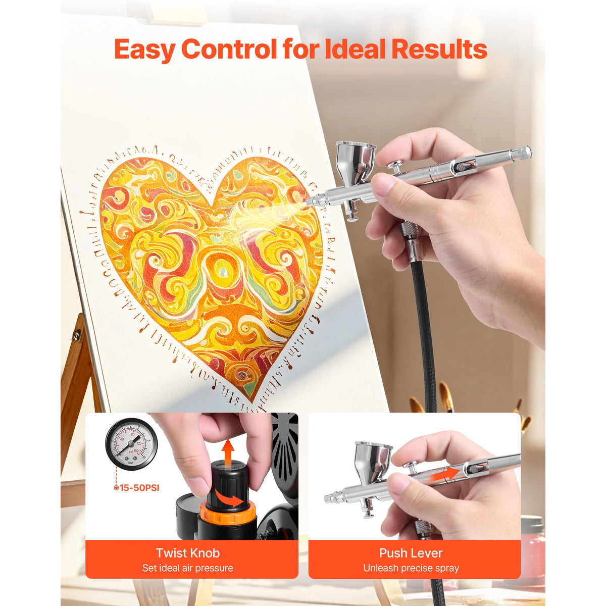 Succebuy Dual Action Airbrush Kit With Compressor And Tank