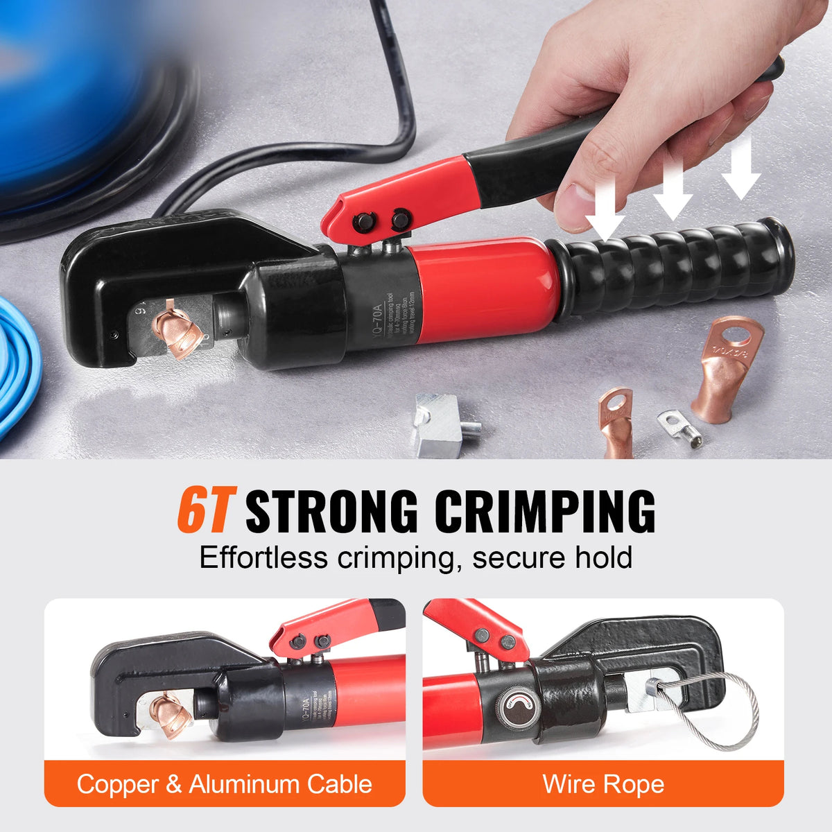 SucceBuy Hydraulic Cable Crimping Tool For Copper Aluminum Terminal Lugs