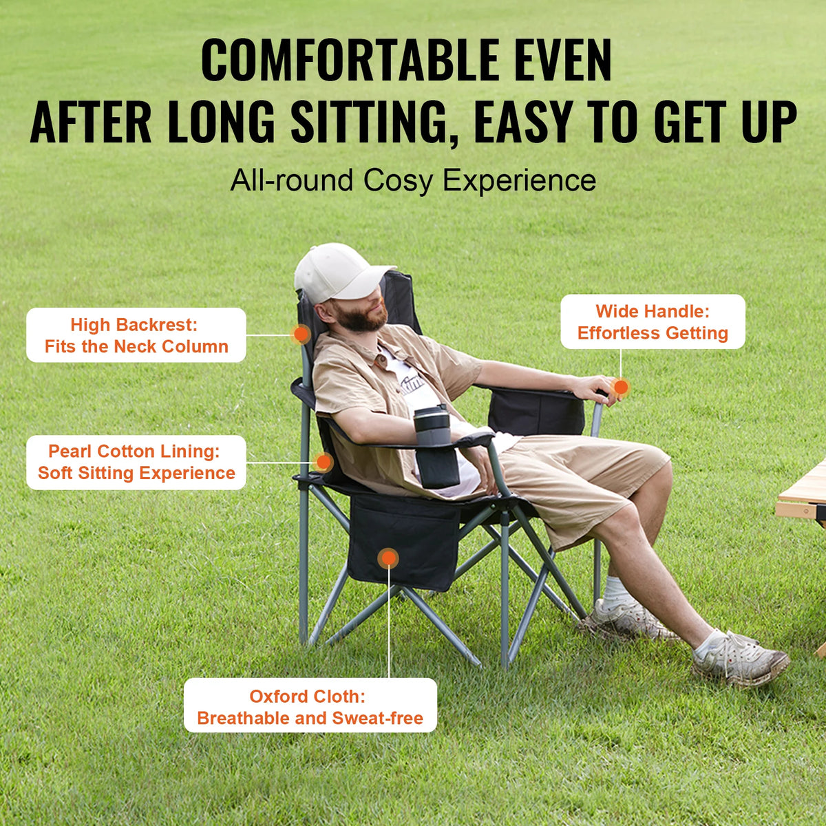 SucceBuy Ultralight Folding Camping Chair For Outdoor Beach And Hiking