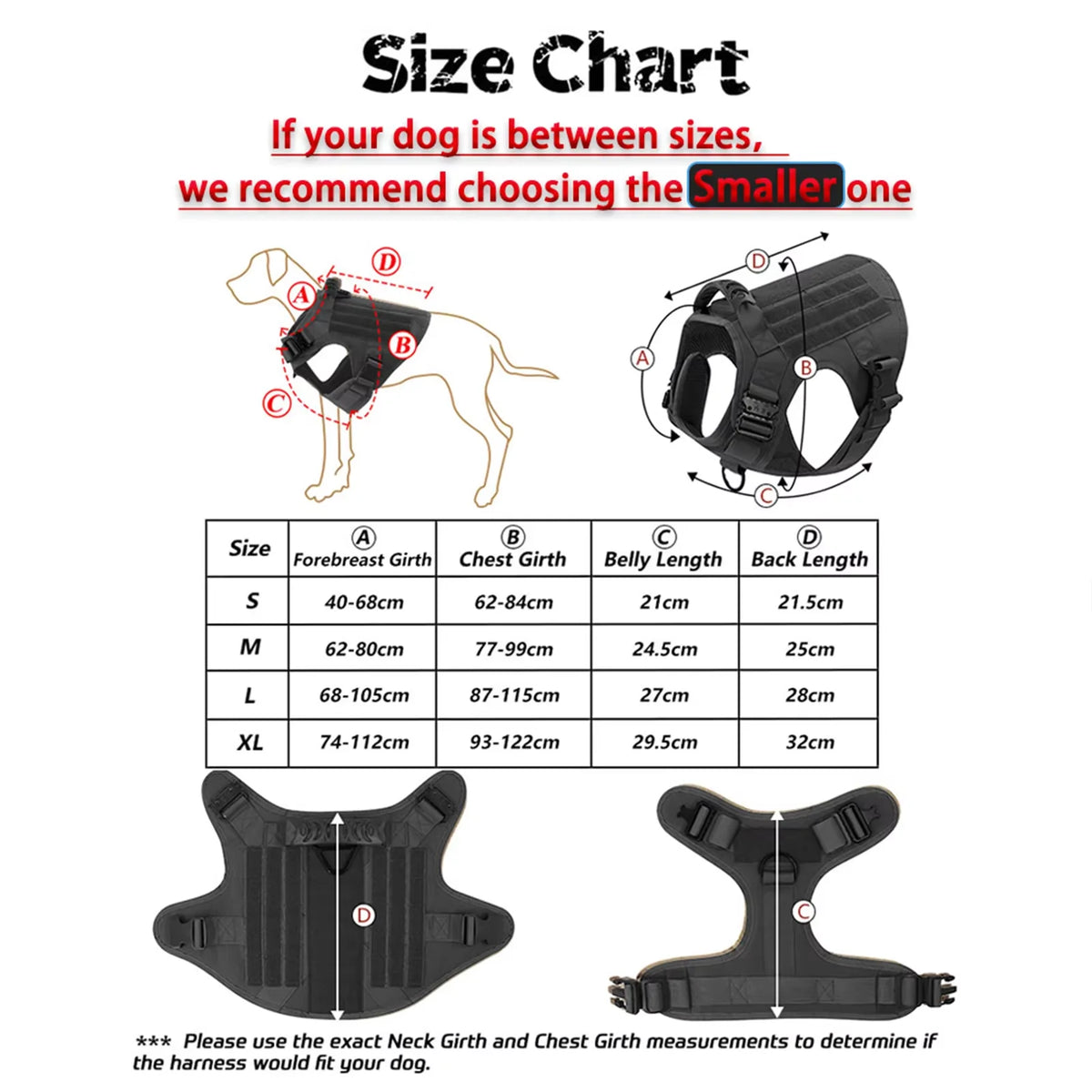 Adjustable Tactical Dog Harness Collar Leash Set For Training
