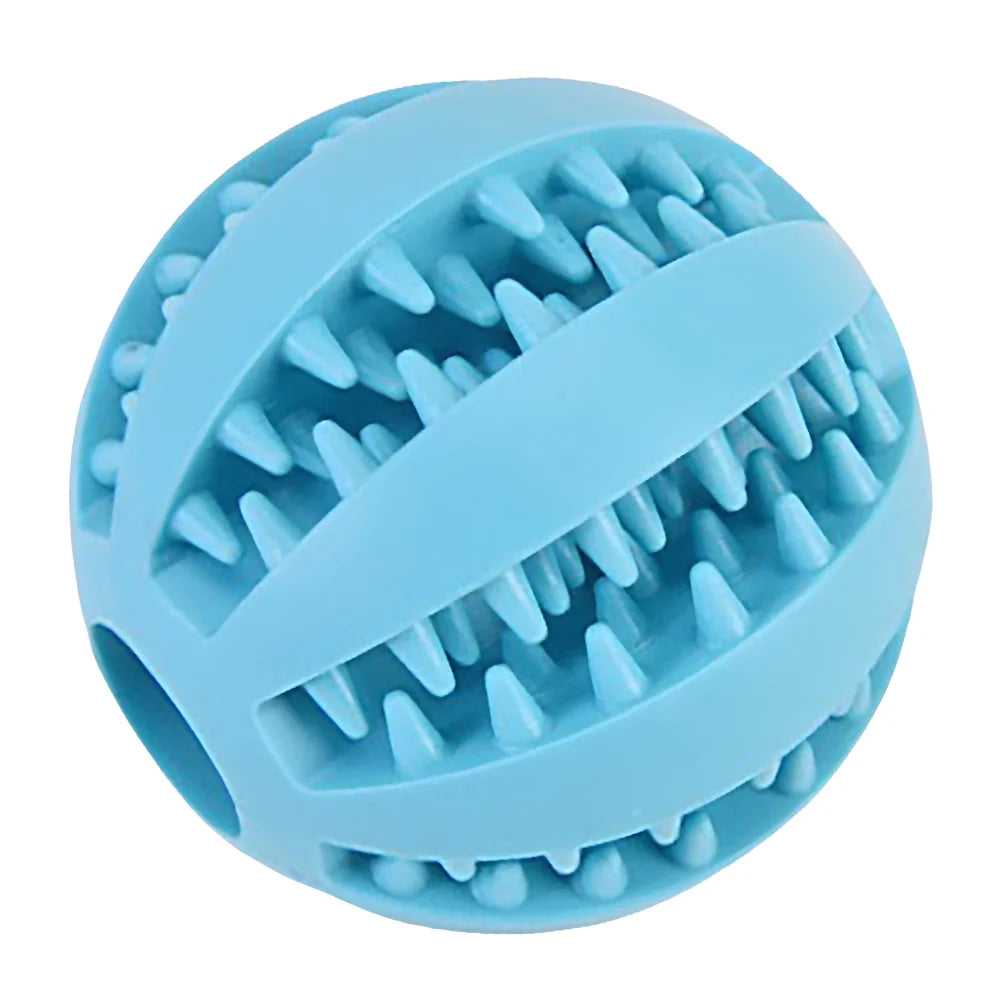 Interactive Rubber Dog Chew Ball Teething Puzzle Training Toy