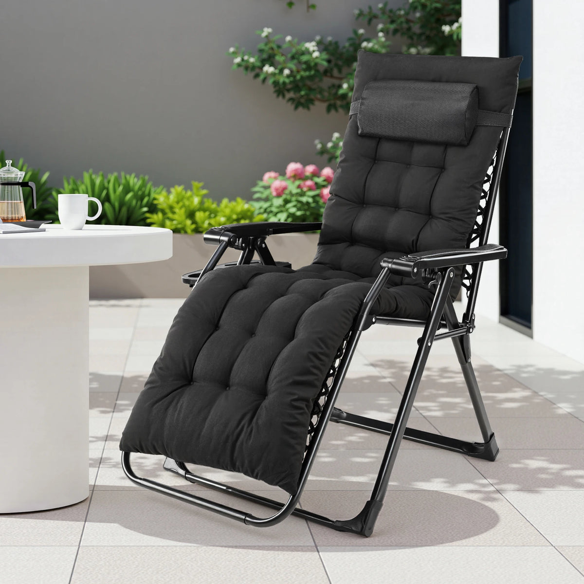 JHK Zero Gravity Recliner Portable Folding Patio Lounge Chair