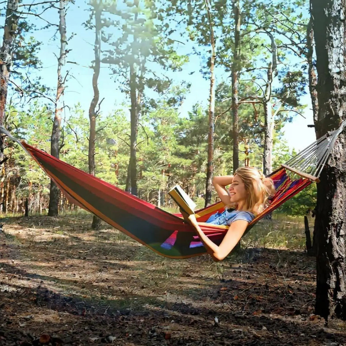 Gyroor Adjustable Hammock With Heavy Duty Folding Stand And Bag