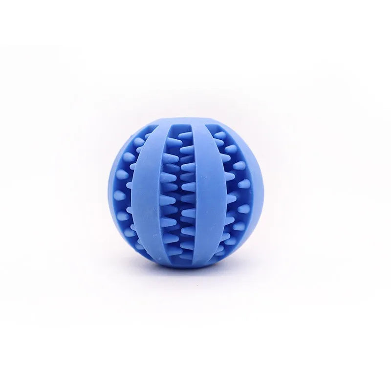 Interactive Rubber Dog Chew Ball Teething Puzzle Training Toy