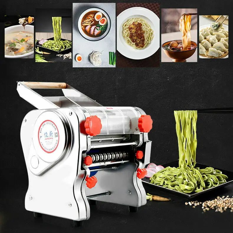 Commercial Stainless Steel Electric Pasta Noodle Machine Dual Knife 550W