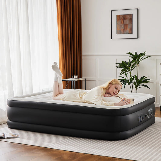 JHK Air Mattress Double Height Non Slip Bottom Home Camping