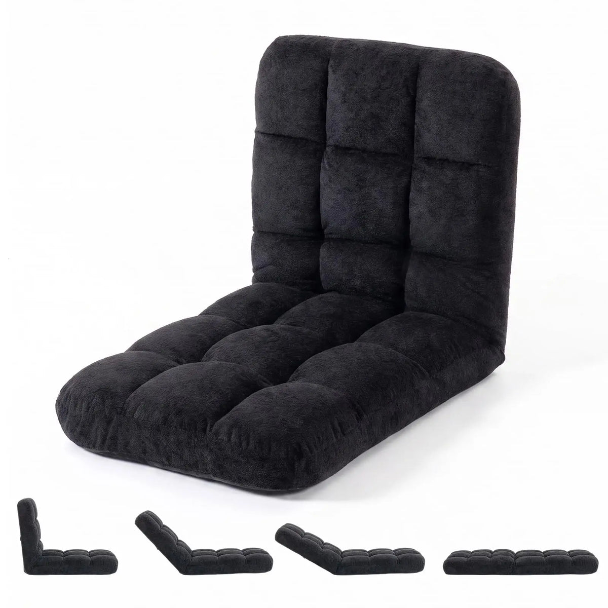 HiMISS Adjustable Floor Chair With Back Support And Foldable Design