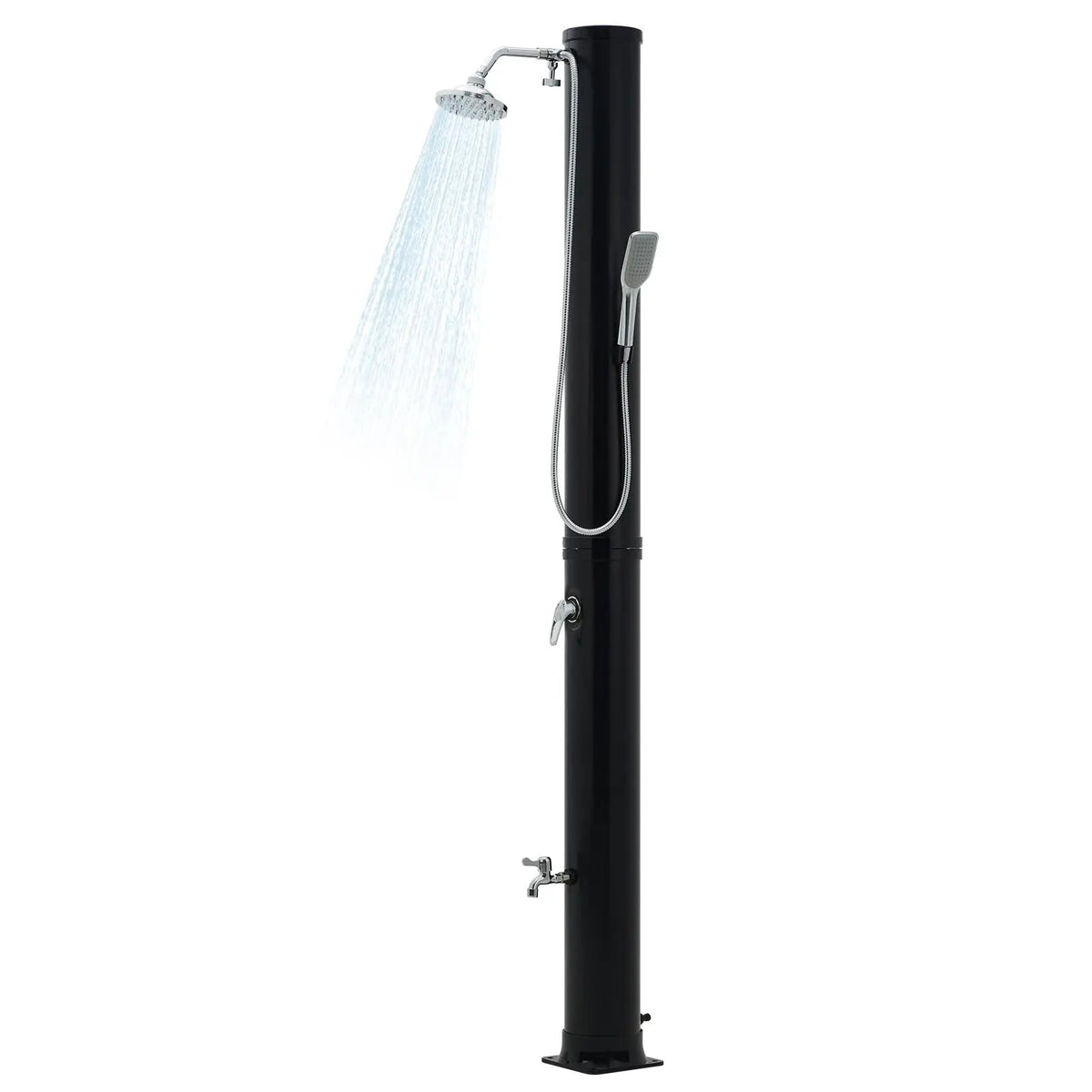HiMISS Solar Heated Freestanding Pool Shower Kit Handheld Foot Faucet