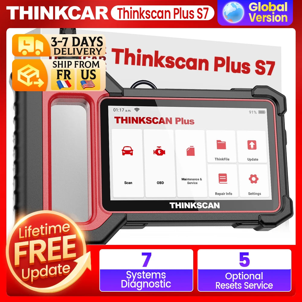 THINKCAR Thinkscan Plus S7 OBD2 Professional Car Diagnostic Scanner Tool