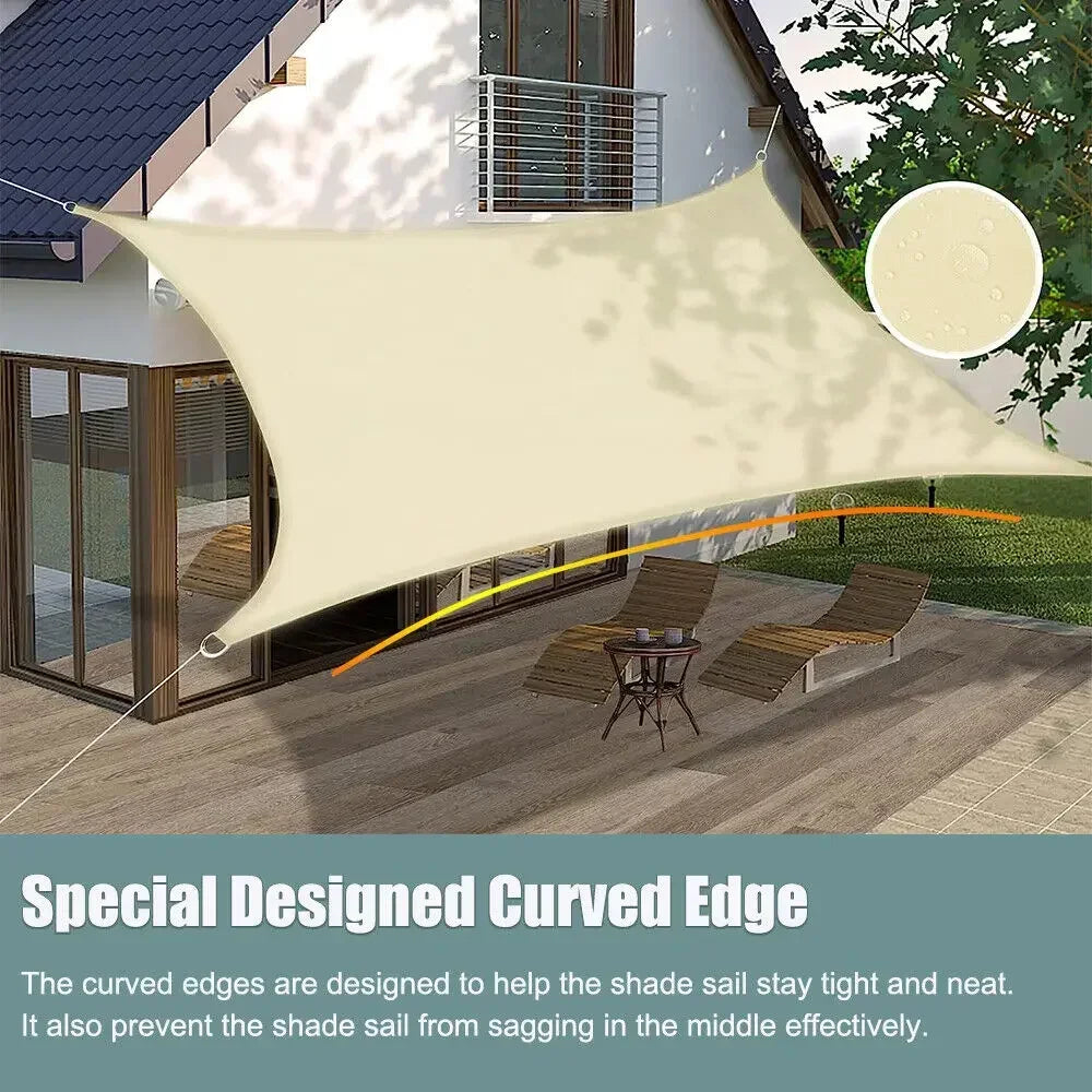 Waterproof Sun Shade Sail For Outdoor Camping And Garden