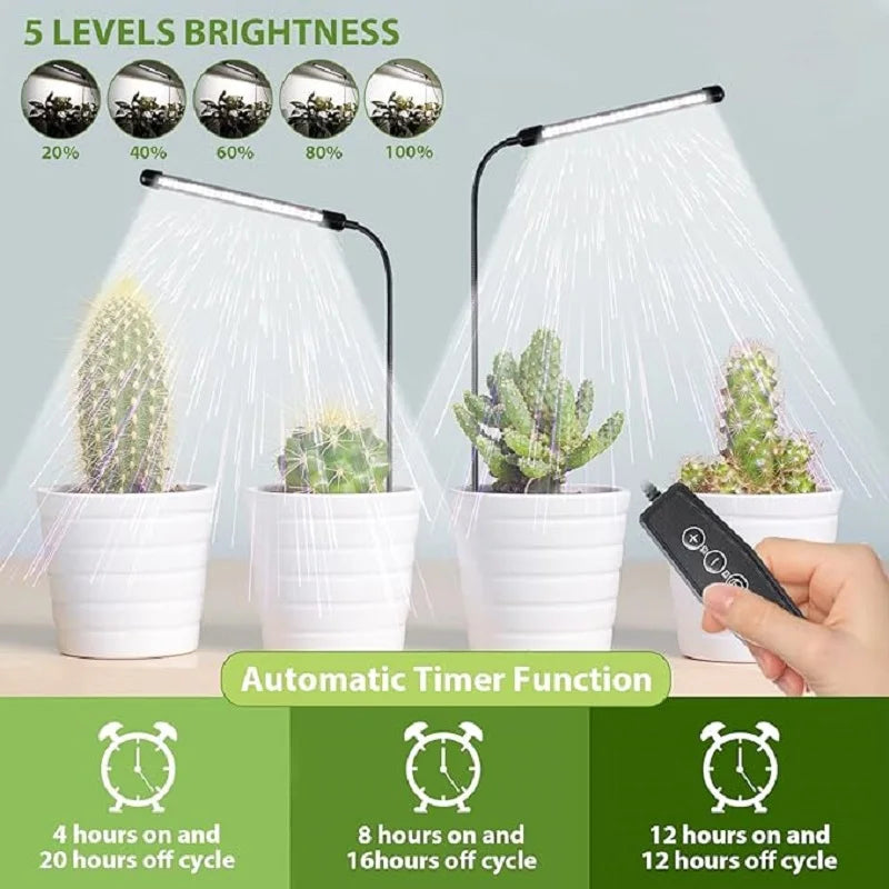 Dumiloo 48 LED Spectrum Grow Light With Timer