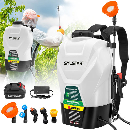 Cordless Electric Backpack Garden Sprayer With Telescopic Spray Wand