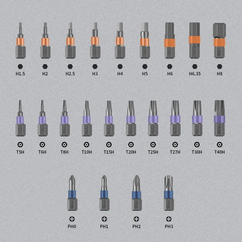 Professional 42 Piece Magnetic Screwdriver Set Repair Tool Kit