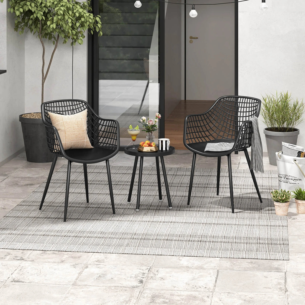 HOMASIS All Weather Heavy Duty Patio Bistro Dining Set